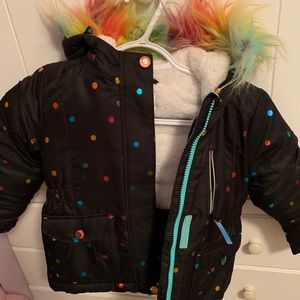 Toddler Girls Rainbow Parka